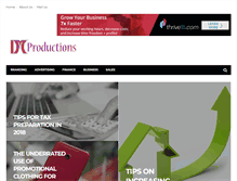 Tablet Screenshot of dm-productions.com